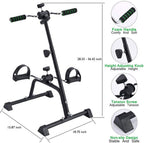 Pedal Exerciser Bike Hand Arm Leg and Knee Peddler Adjustable Fitness Equipment