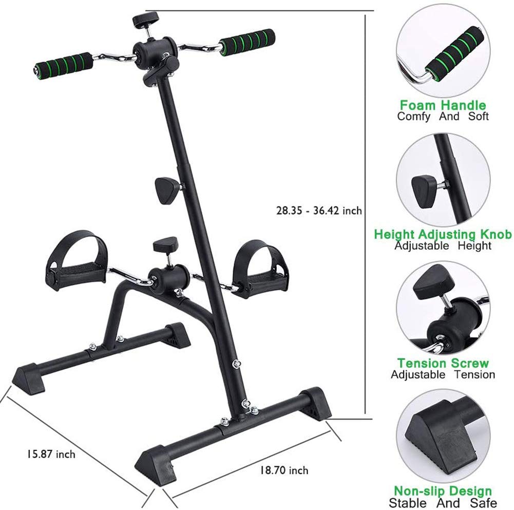 Pedal Exerciser Bike Hand Arm Leg and Knee Peddler Adjustable Fitness Equipment