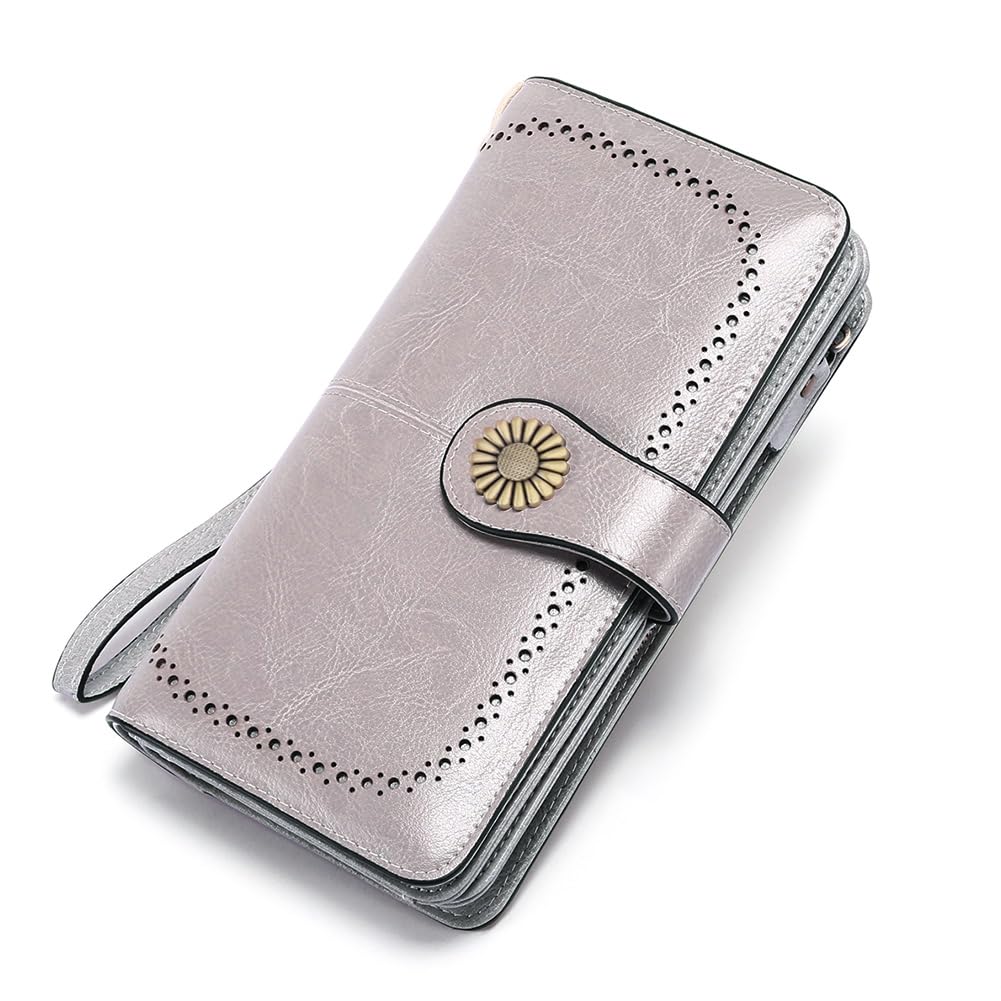 SENDEFN Wallets for Women Leather Credit Card Holder with RFID Blocking Large