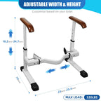 FSA/HSA Eligible Toilet Safety Rails for Elderly with Solid Wood Handles,