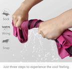 SMALLElectric 4 Packs Microfiber Cooling Towel (40"x 12"), Ice & Chilly Stay
