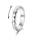 LOFITOR 925 Sterling Silver Fidget Ring for Women Band Multi-faceted Anxiety Ring 4mm Silver Band Spinner Ring for Men Stress Relief Anti-anxiety Rings Rhombus Size14.5