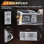 MOTRUM Front Parking Corner Side Marker Light Housing Compatible with GMC Caballero Malibu El Camino 1978-1979, [DOT] Turn Signal Marker Light Cover [No Bulbs], Clear Lens