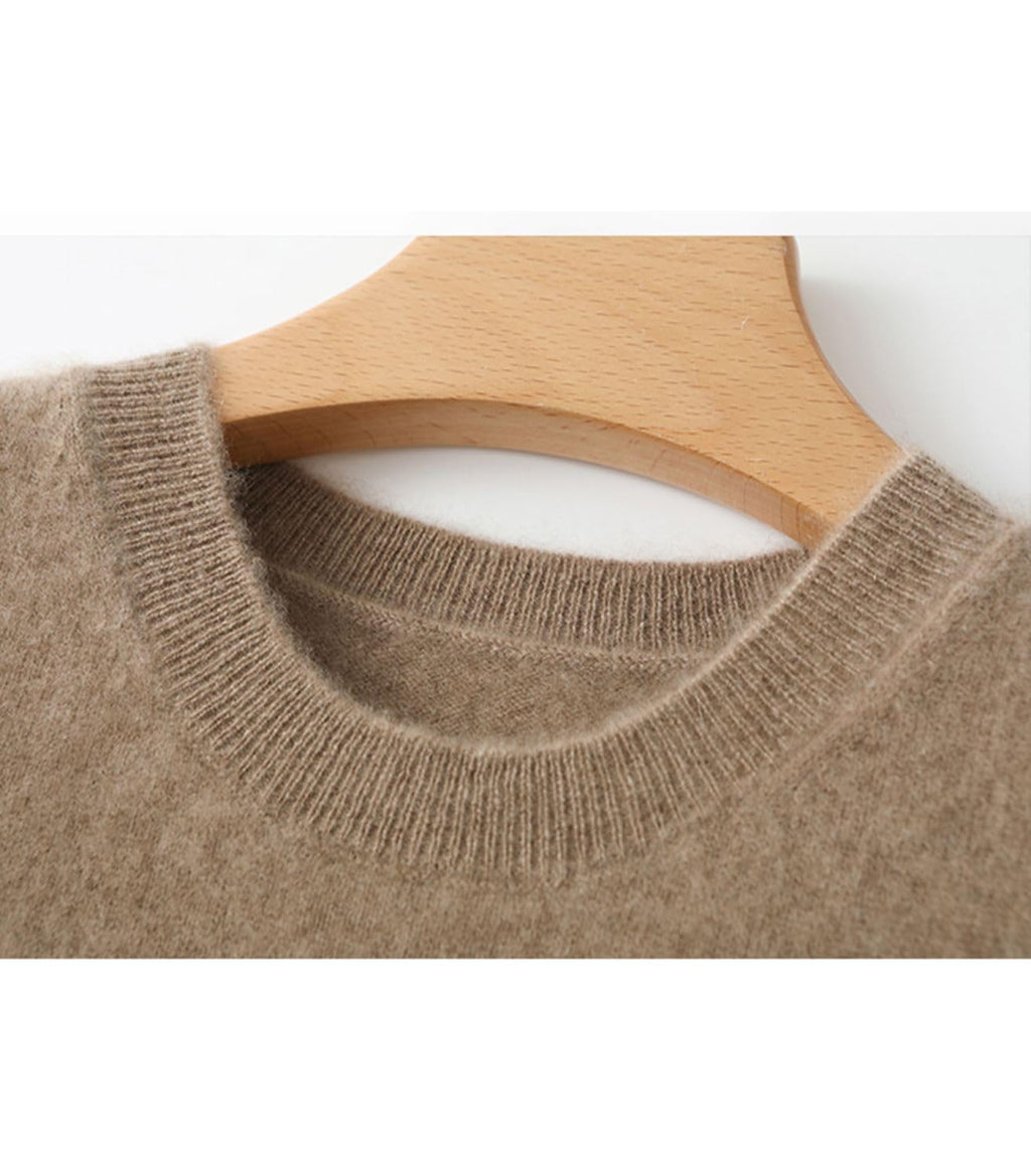 Ailaile Knitted O-Neck Vest Women's Sweater 100% Merino Wool Sleeveless Pullover