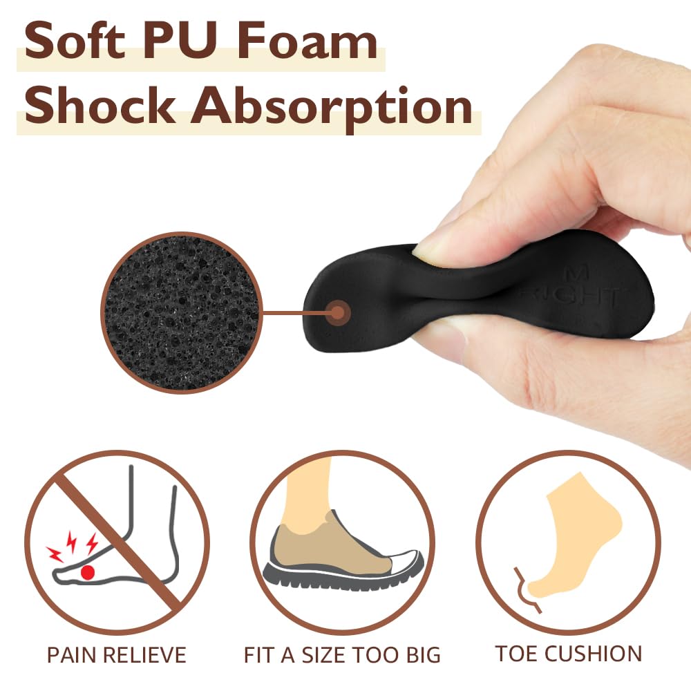 Dr.Foot Shoe Inserts for Loose Footwear, Toe Cushion for Too Big Shoes, Make