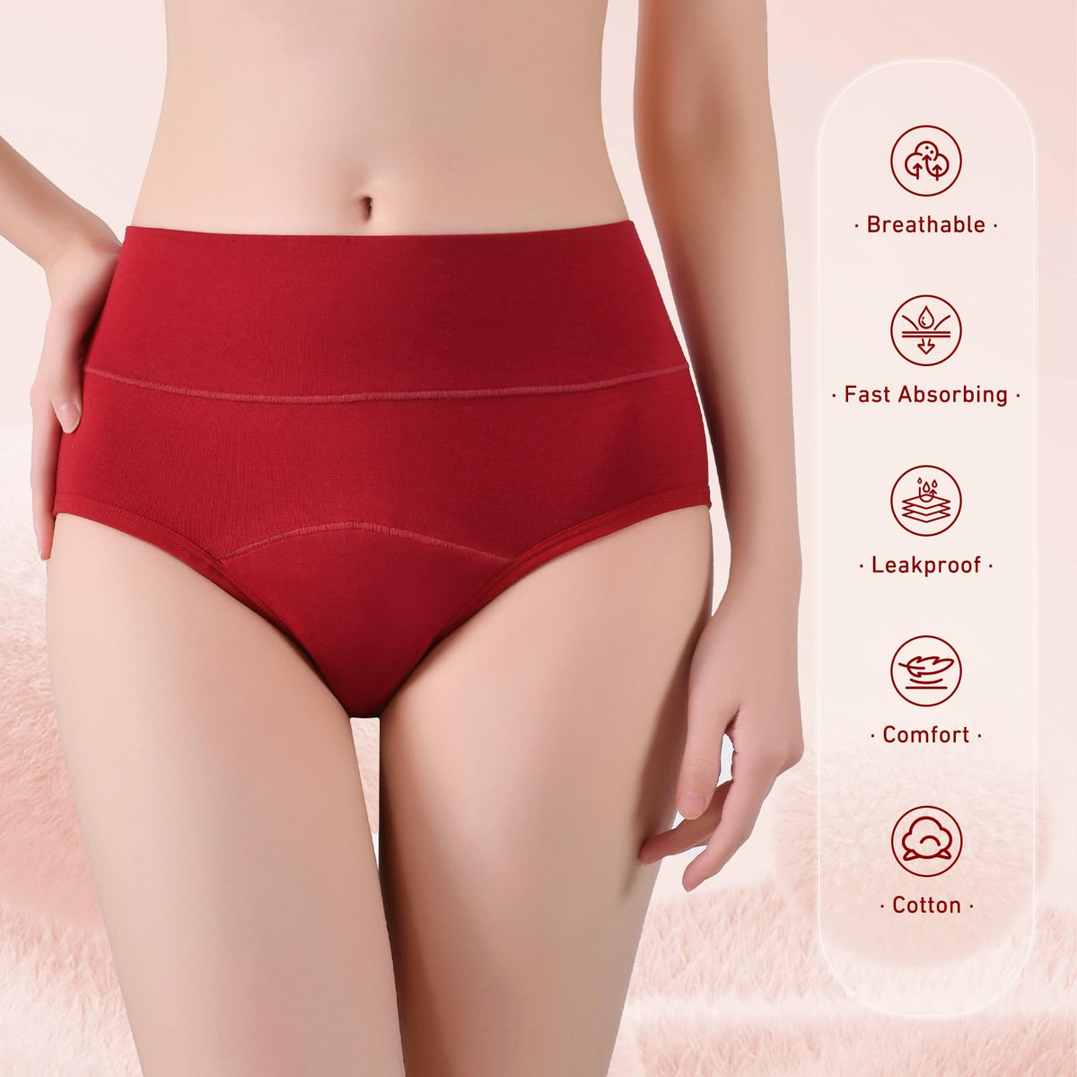 3 Pack XL YLHONE Women's Washable Incontinence Panties | Reusable Leakproof