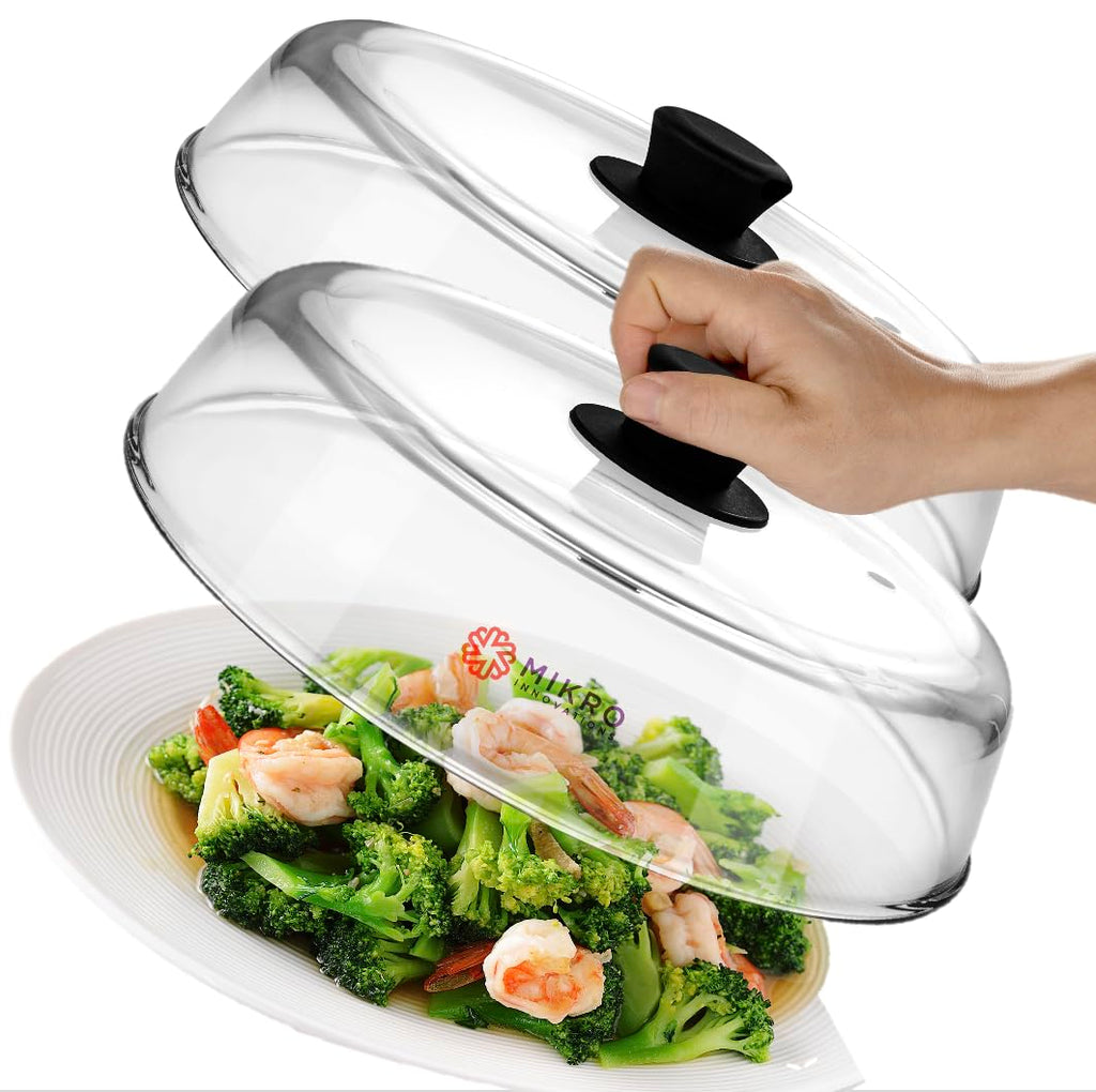 Mikro Innovations 10.5-Inch Glass Microwave Splatter Cover – Borosilicate Glass