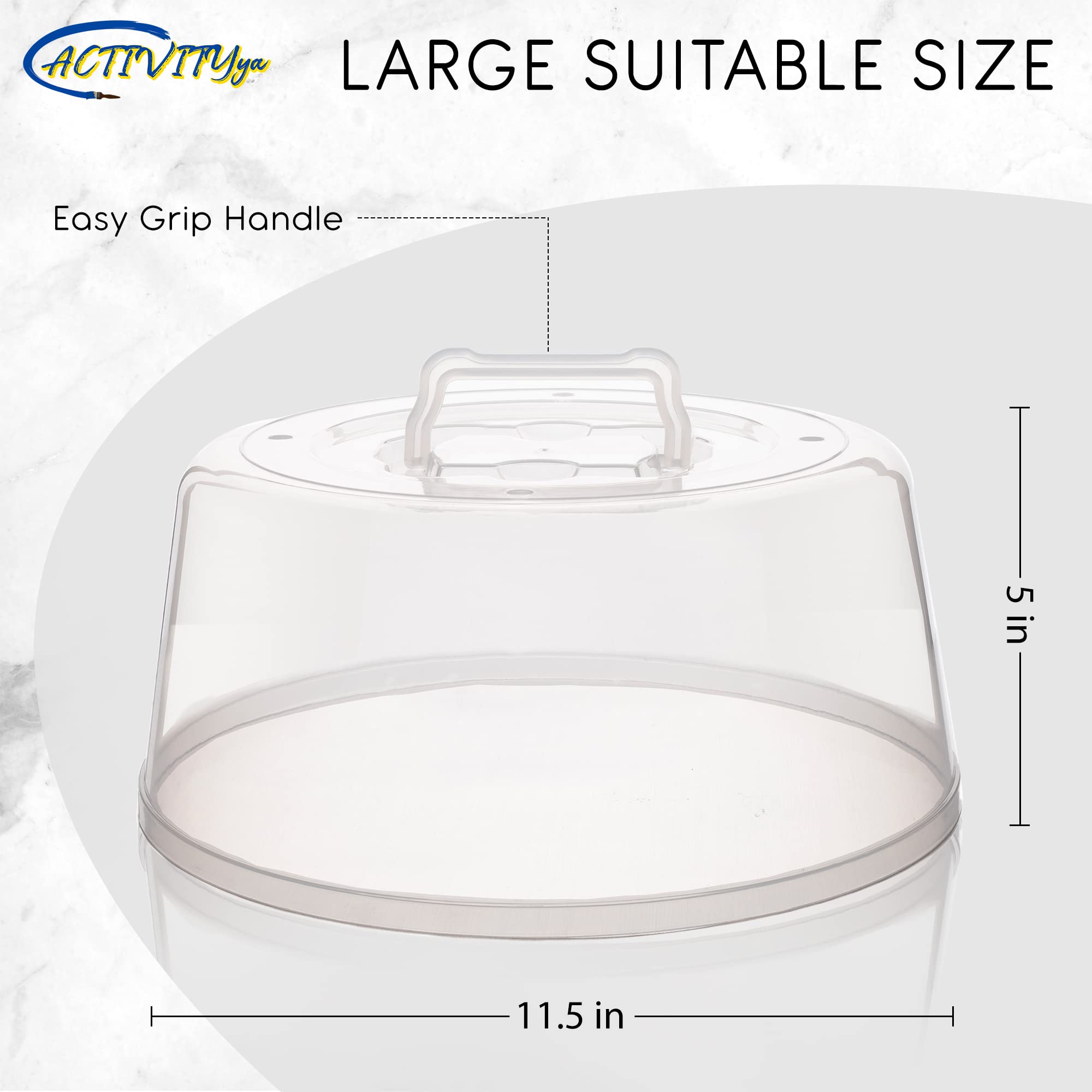 Large Microwave Cover for Food - Splatter Guard Lid - Cake Stand Cover - Size