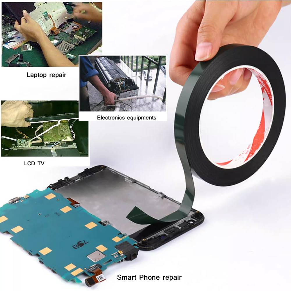 TOOLSTAR Double Sided Adhesive Tape Black Foam Tape for Cell Phone Repair LCD