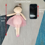 FLUFFYFUN Baby Doll Soft Ballerina Doll Plush 13.7" (Girl)