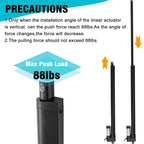 JQDML 28 Inch High Speed 1.34"/sec Linear Actuator 12V 88lbs/400N IP65