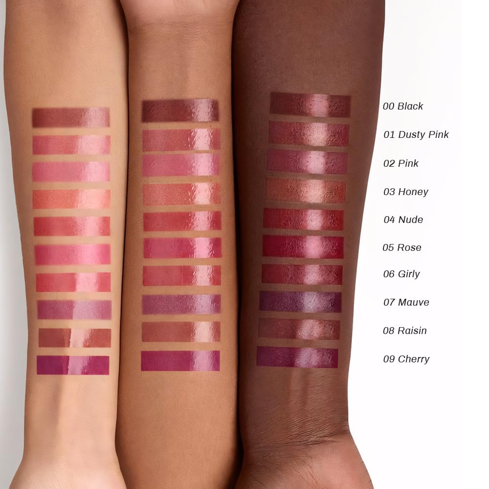 evpct 2Pcs Mauve Plum Cherry Honey Lipstick Tinted Lip Balm, Sheer Hydrating