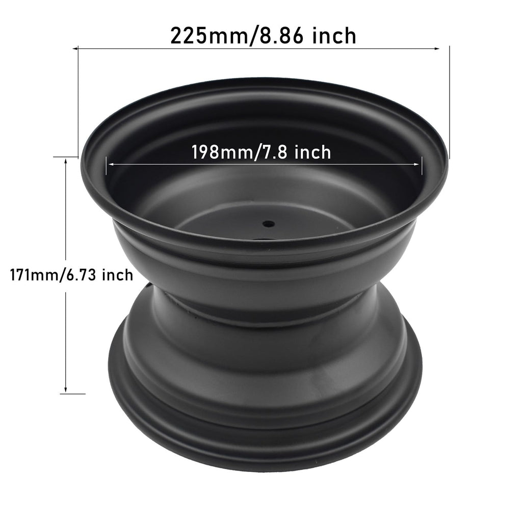 8" Rear Wheel Rim with 3 Holes Fits for Most ATV Go Kart Off-Road Dirt Pit Bike