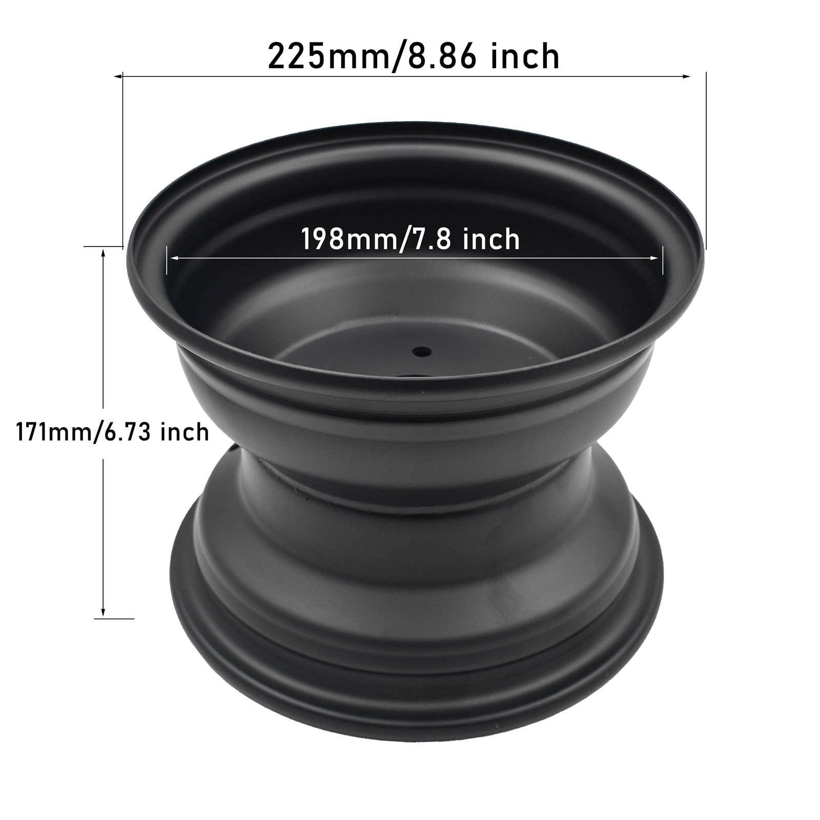 8" Rear Wheel Rim with 3 Holes Fits for Most ATV Go Kart Off-Road Dirt Pit Bike