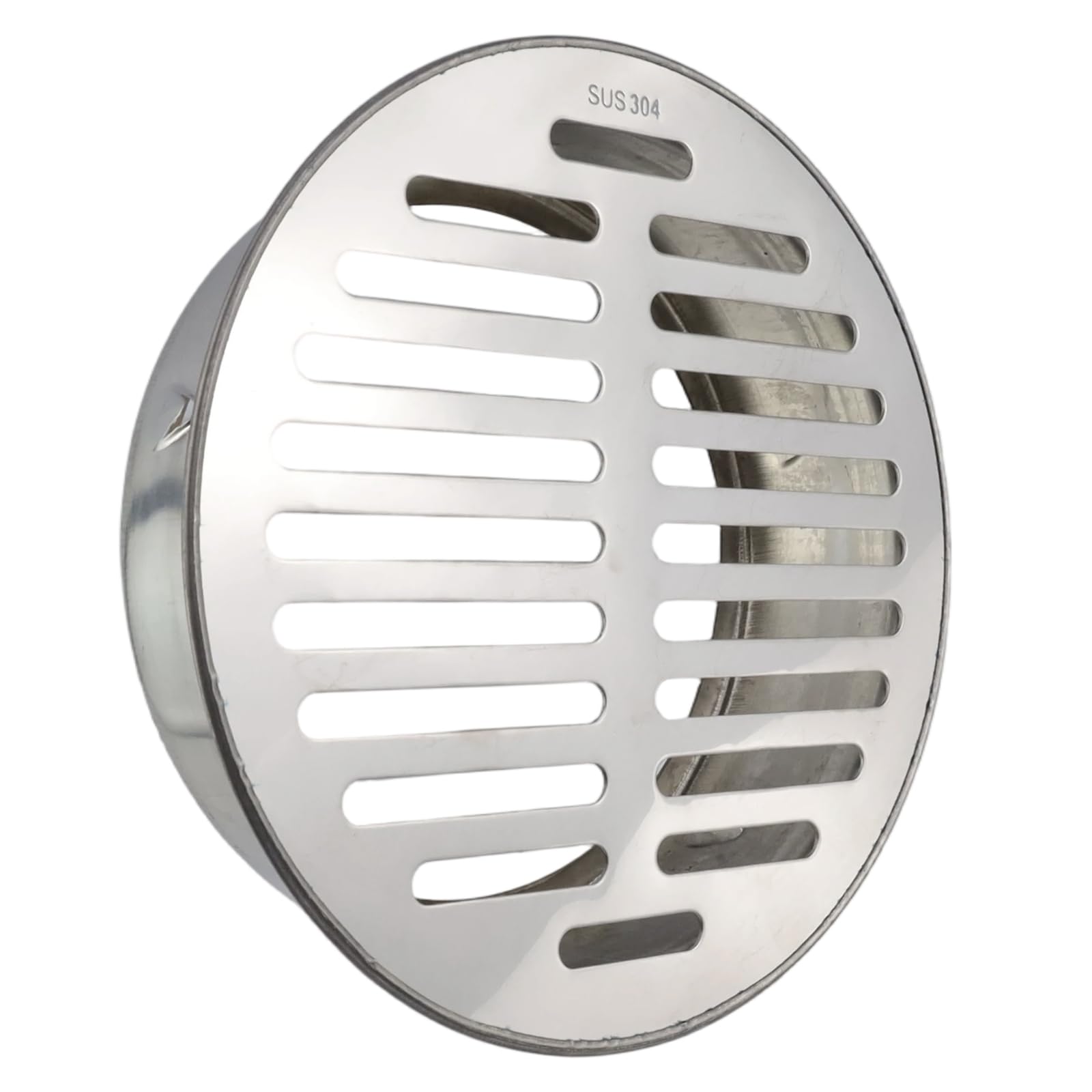 Dnyta 7in Floor Drain Cover, Stainless Steel Round Anti Blocking Round Grate