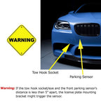 GTP Front Bumper Tow Hook License Plate Mounting Bracket Holder Relocator