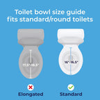 Drive Medical RTL12027RA 2-in-1 Raised Toilet Seat with Removable Padded Arms,