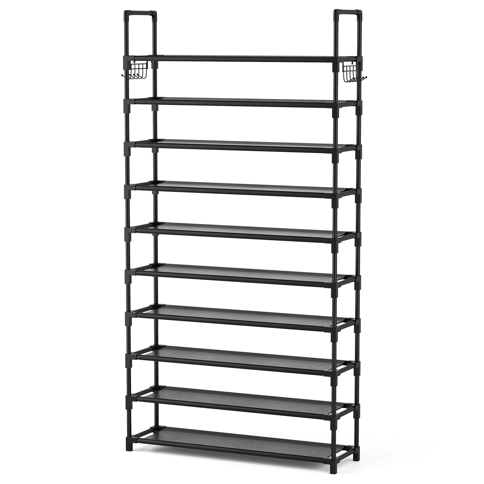 VTRIN 10 Tier Shoe Rack Large Capacity Metal Shoe Organizer for Closet Entryway