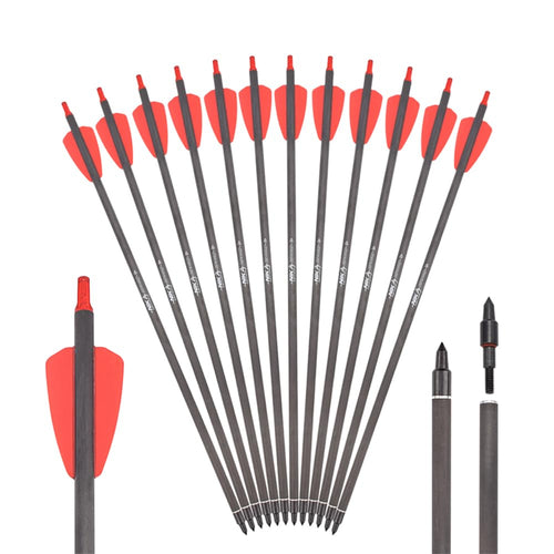 7.5"/15" Carbon Crossbow Bolts R9 Arrows 100 Grain Tips Hunting Target