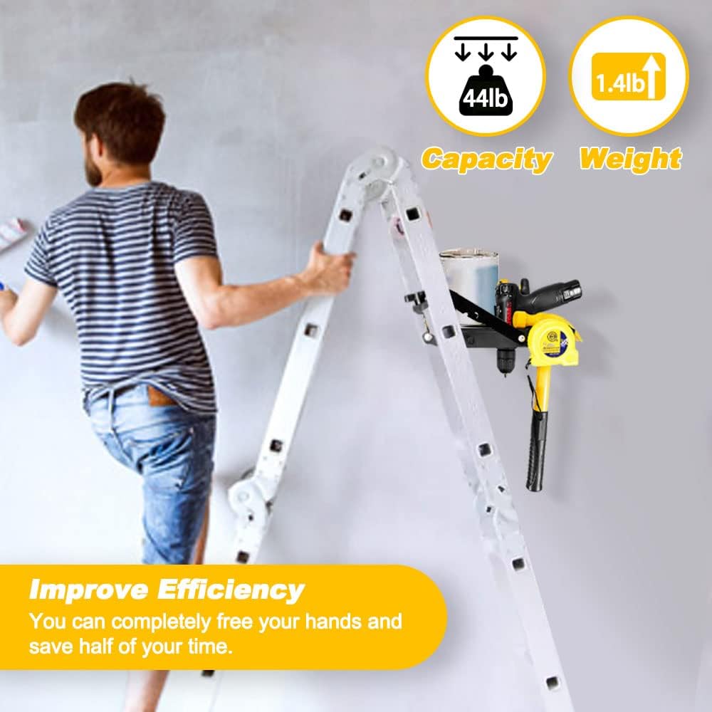 Ladder Platform Project Tray for Pail on Collapsible Ladder Summer, Telescoping
