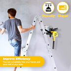Ladder Platform Project Tray for Pail on Collapsible Ladder Summer, Telescoping