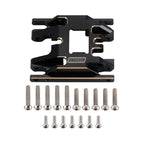 INJORA Black Coating Brass Skid Plate Transmission Mount for 1/18 RC Crawler