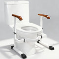 FSA/HSA Eligible Toilet Safety Rails for Elderly with Solid Wood Handles,