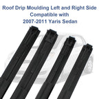 COOL STAR 2pcs Molding Side Drip Compatible with Toyota Yaris Sedan 2007 2008