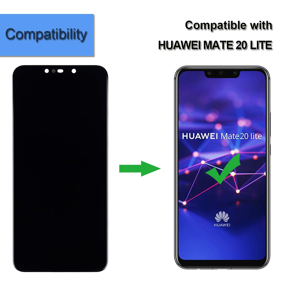LCD Display Compatible with Huawei Mate 20 lite SNE-LX3 SNE-LX1 SNE-LX2 SNE-L23