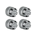INJORA M2.5 Wheel Lock Nuts with Aluminum Cap for 1/18 RC Crawlers Upgrade(Gray)