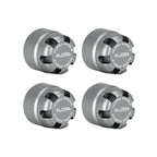 INJORA M2.5 Wheel Lock Nuts with Aluminum Cap for 1/18 RC Crawlers Upgrade(Gray)