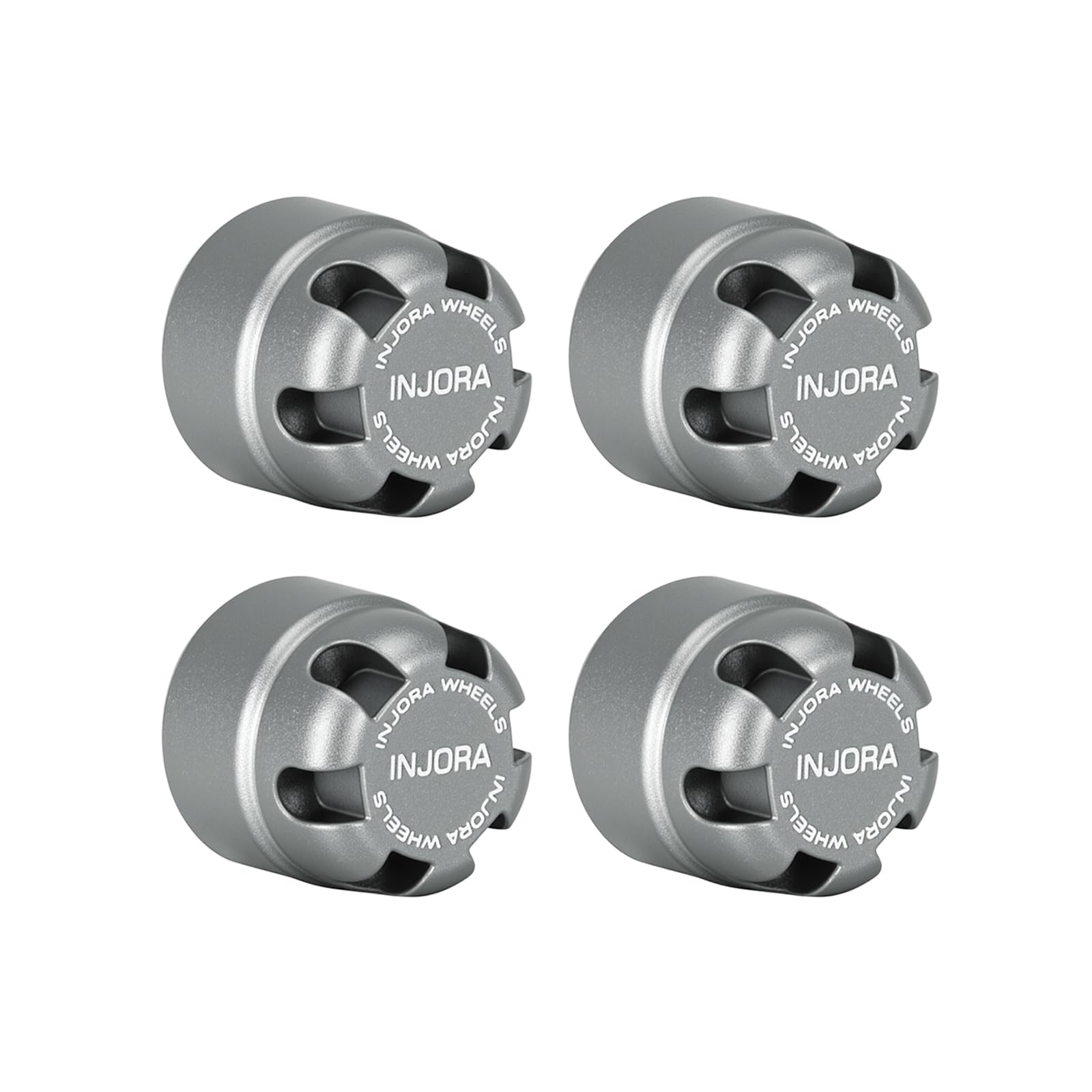 INJORA M2.5 Wheel Lock Nuts with Aluminum Cap for 1/18 RC Crawlers Upgrade(Gray)
