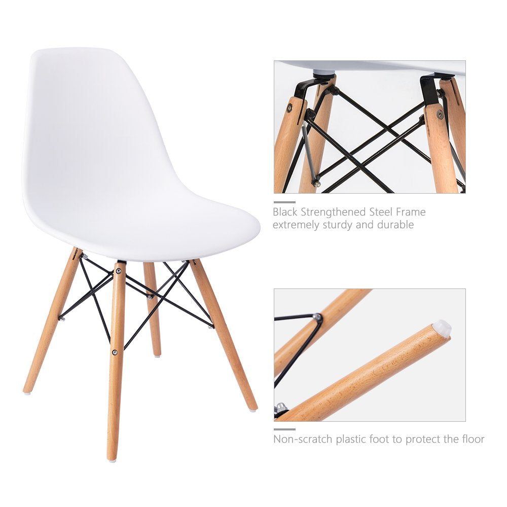 Furmax Modern Style Dining Chair Mid Century Modern DSW Chair, Shell Lounge