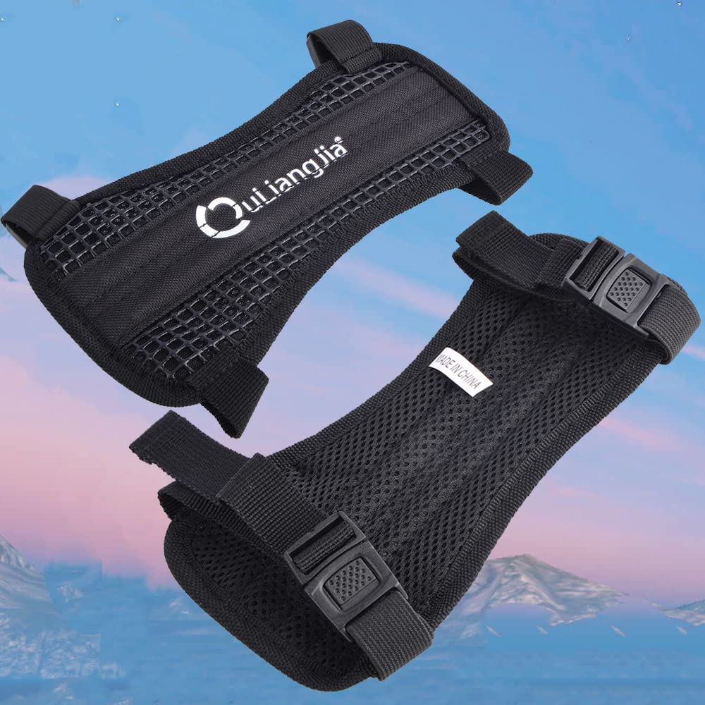 ZSHJGJR Archery Arm Guard Adjustable Bow Protective 2-Strap Buckles for Adults