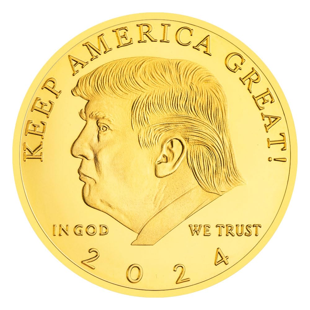 8 Pcs 47th President of The United States Donald Trump Coin Commemorative Never