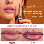 evpct 2Pcs Mauve Plum Cherry Honey Lipstick Tinted Lip Balm, Sheer Hydrating