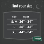 48 Count Depend Night Defense Adult Diapers, Incontinence Underwear for Men,