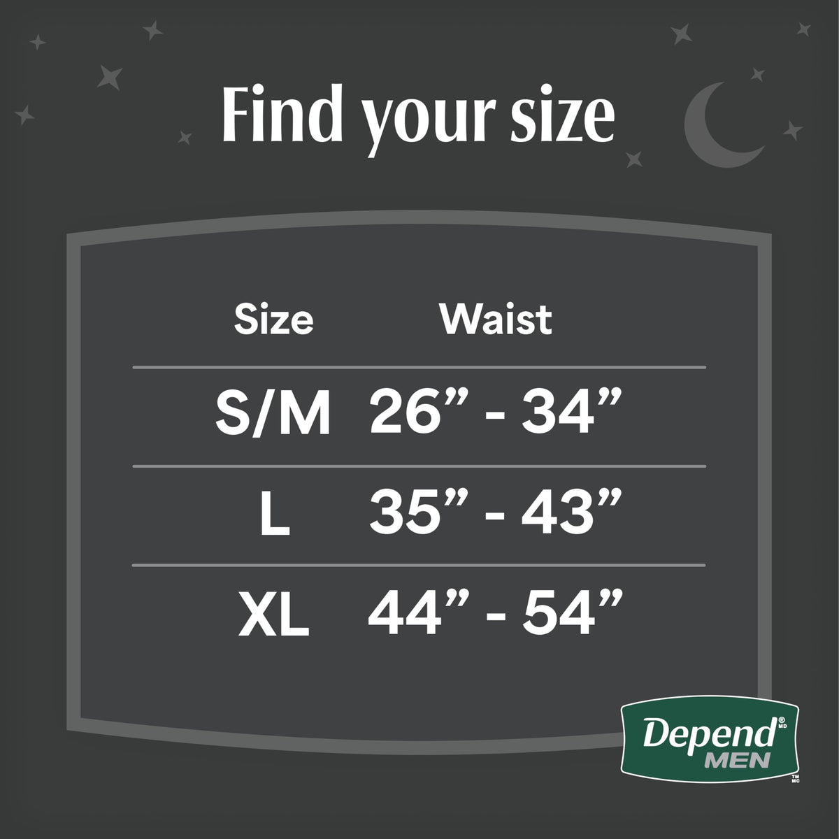 48 Count Depend Night Defense Adult Diapers, Incontinence Underwear for Men,