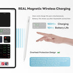 Penoval Stylus Pen for iPad Magnetic Wireless Charging, Pencil Shortcut Button,