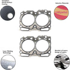 AUCERAMIC 4 Pcs 26415PT MLS Cylinder Head Gasket Compatible with 1999-2010