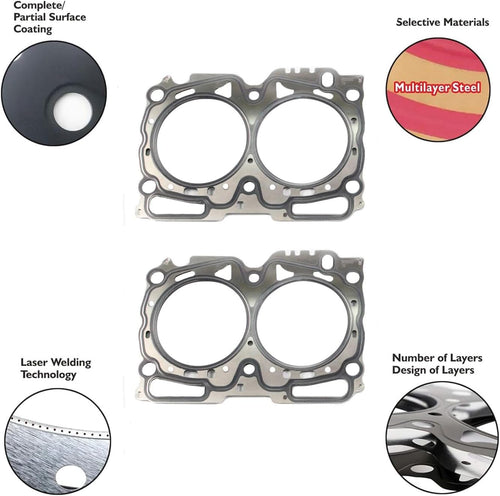 AUCERAMIC 4 Pcs 26415PT MLS Cylinder Head Gasket Compatible with 1999-2010
