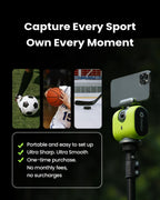 XbotGo Chameleon AI Auto Sports Action Camera - 4K 60FPS Soccer Camera and