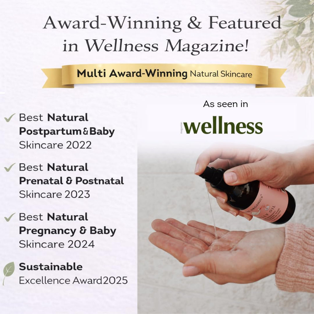 Organic Perineal Massage Oil Spray by Irene Organics for Pregnancy and
