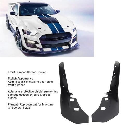 1 Pair of Car Front Bumper Side Corner Spoiler Winglet Splitter Black Prevent