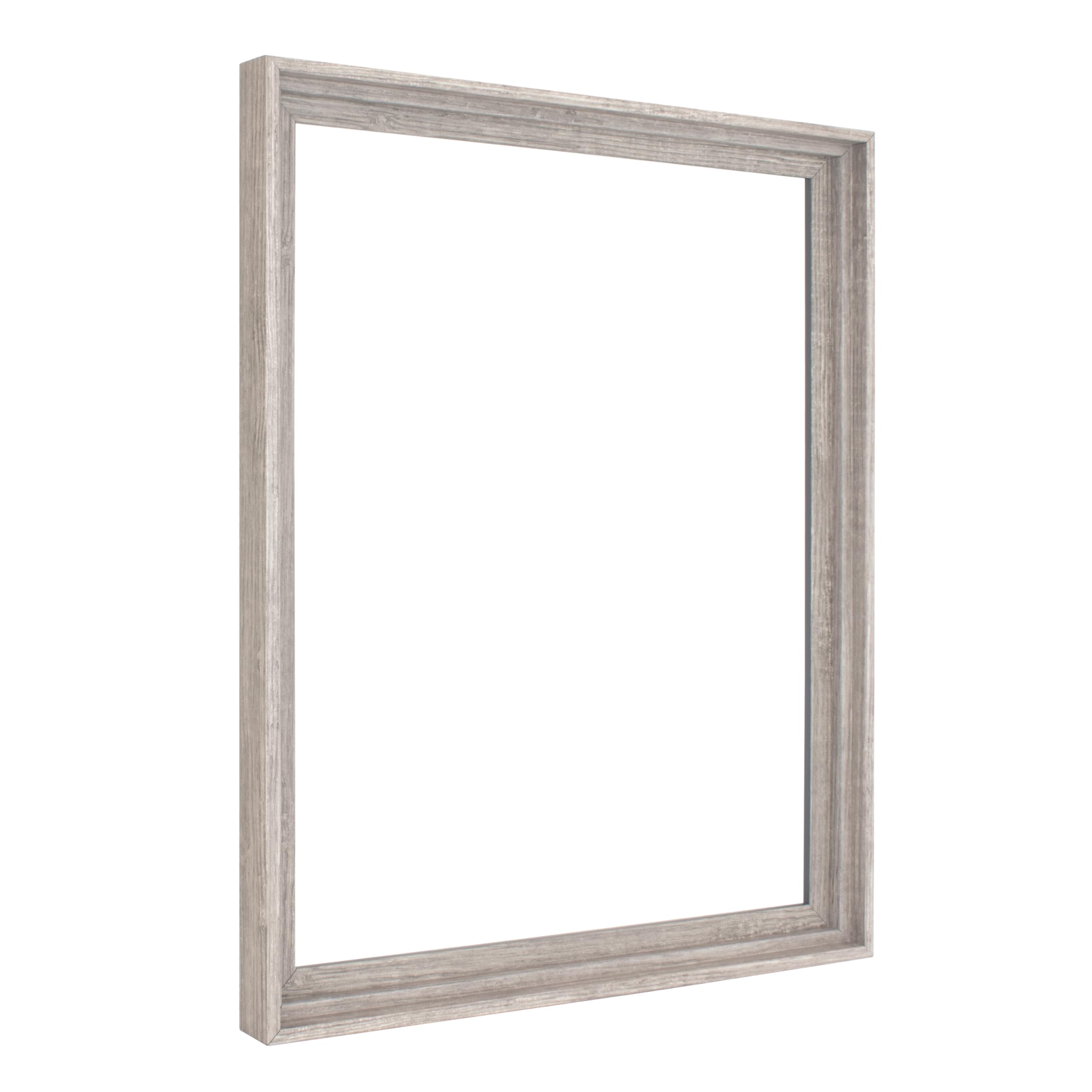 MCS Canvas Float Frames 16x20 Frame, Gray Woodgrain Finish Frame for Finished
