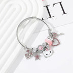 HonFHena Cute Bracelets Adjustable Stainless Steel Bracelet Bangles