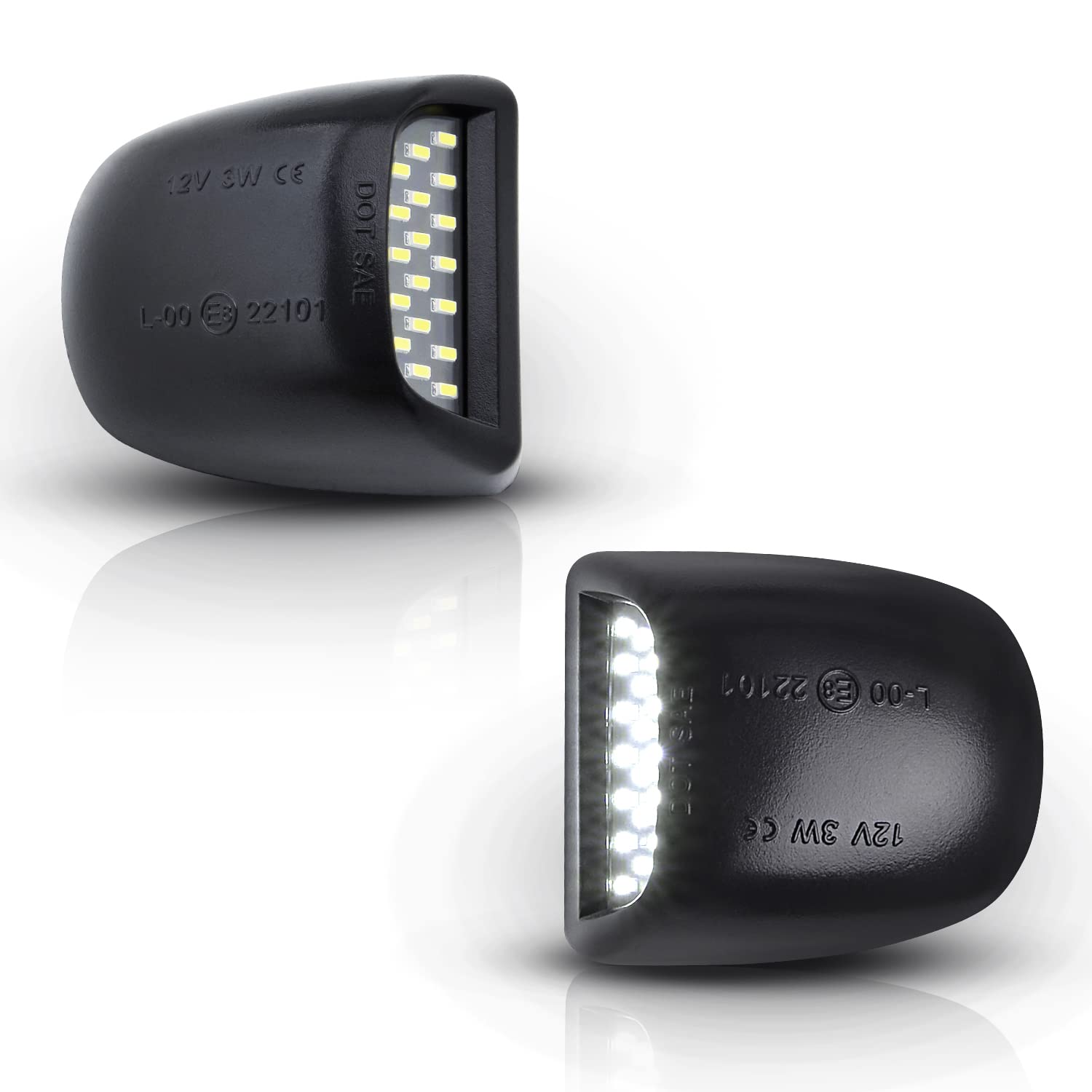 Asgohme LED License Plate Lights Rear Bumper Tag Lamp Assembly Replacement