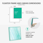 Pixy Canvas 24x24 Floater Frame for 1.5" Deep Canvas Paintings, Wood Panels &