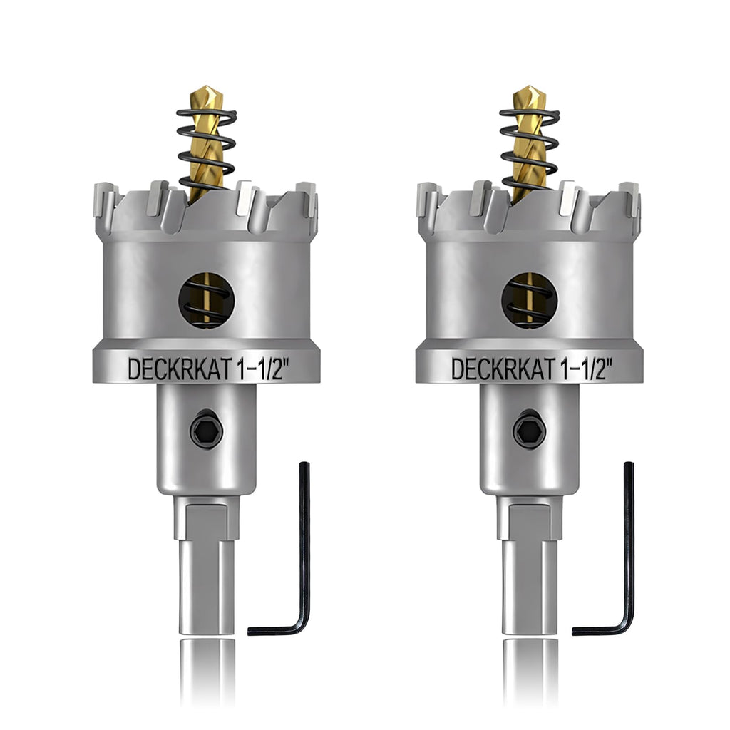 2-Pack 1-1/2" TCT Hole Saws for Hard Metal, Heavy Duty 38mm Tungsten Carbide