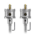 2-Pack 1-1/2" TCT Hole Saws for Hard Metal, Heavy Duty 38mm Tungsten Carbide